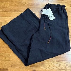 NWT ZARA linen slouch pants